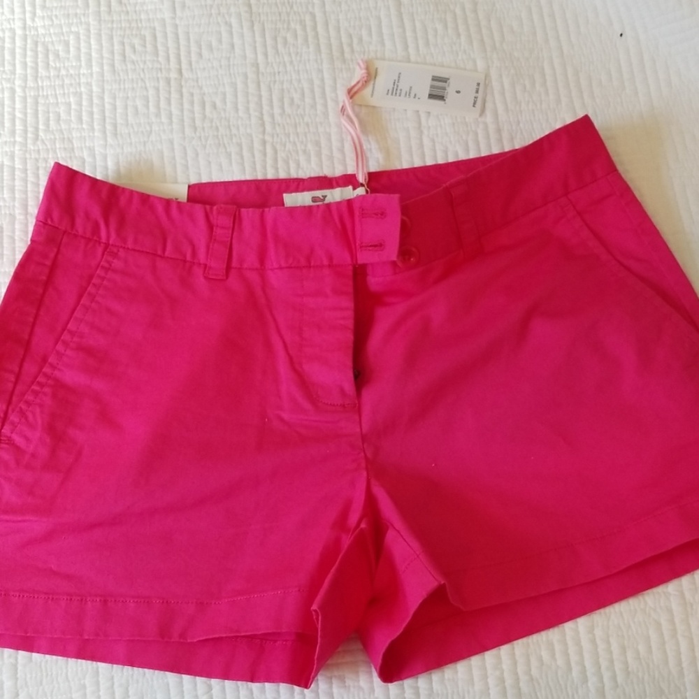 Vineyard Vines lipstick pink shorts new